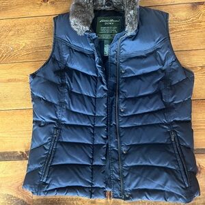 Eddie Bauer Women's Black Down Vest size Medium